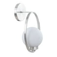 thumbnail image 3 of Aspen Creative 62708-09-1, 1-Light Wall Sconce / 8" W x 14" H x 7-1/2" E, Satin Nickel Finish w/ Opal Glass, Bulb Not Included, 3 of 8
