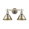 thumbnail image 3 of Yep by Golden Lighting Orwell 2-light Vanity in Aged Brass, 3 of 4