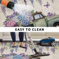 thumbnail image 4 of Purple Flowers Outdoor Rug 5x8 Ft, Non Slip Washable Area Rug, Vintage Weeping Spring Floral Truck Butterfly Retro Patio Rugs Carpet Runner, Large Floor Mat for Indoor/Outdoor Deck Porch Camping, 4 of 8
