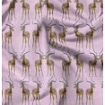 thumbnail image 1 of Soimoi Moss Georgette Fabric Deer Animal Print Sewing Fabric Yard 42 Inch Wide, 1 of 5