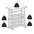 thumbnail image 2 of Winsome Wood Vinny Wine Rack, 24 Bottle with Glass Hanger, 2 of 9