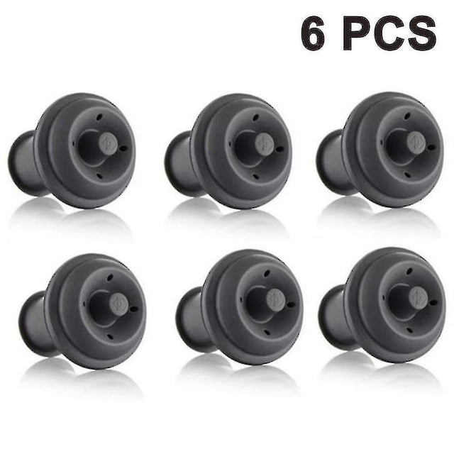 6 Piece Set Wine Saver, Vacuum Stoppers, Wine Stopper, Reusable Bottle Sealer Keeps Vacuum Pump Stopper