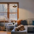 thumbnail image 6 of Rancho Mirage 1 Light Arc Floor Lamp - 86 Weathered Brass finish Matte Black, 6 of 10