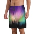 thumbnail image 2 of Pofeuu Northern Lights Prin Men's Swim Trunks Quick Dry Bathing Suit Swimming Board Shorts Mesh Lining Beach Swimwear-Large, 2 of 6