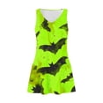 thumbnail image 4 of WFJCJPAF 2024 New Halloween Clearance! Halloween Dresses for Women You Wear to Halloween Wedding,Women's Summer Comfort Fashion Printing Pocket Sleeveless V-Neck Dress - Yellow L, 4 of 5