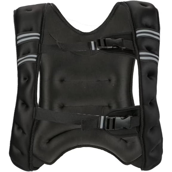 Weighted Training Vest - Includes 12 lb 16 lb 20 lb 25 lb and 30 lb Weights - Fitness Vest for Running Walking and Strength Workouts