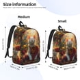 thumbnail image 3 of Naloa Sunshine Flower Meditating Cat Canvas Backpack for Men Women Rucksack Casual Travel Daypack College Tote Satchel Bookbag for Teens-Medium, 3 of 7