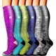 thumbnail image 1 of Calcetines de compresión para circulación para mujeres y hombres: calcetines de soporte graduado hasta la rodilla para enfermeras, viajes y atletismo., 1 of 5