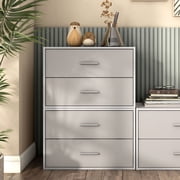 Furniture of America Brooks Stackable 2-Drawer Wood Gray Cabinet
