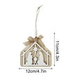 thumbnail image 3 of HOMBOTI Christmas Ornaments Clearance Nativity Scene Religious Wooden Layered Crafts Hanging Decorations Christmas Tree Decoration Hangings, 3 of 6