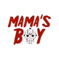 thumbnail image 3 of Casual Crew Neck T-Shirt for Women with "Mama's Boy" Geometric Jason Mask Print, Knitted Polyester-Spandex Blend, Medium Stretch Fabric, Fashionable Short Sleeve Tee for All Seasons, 3 of 8