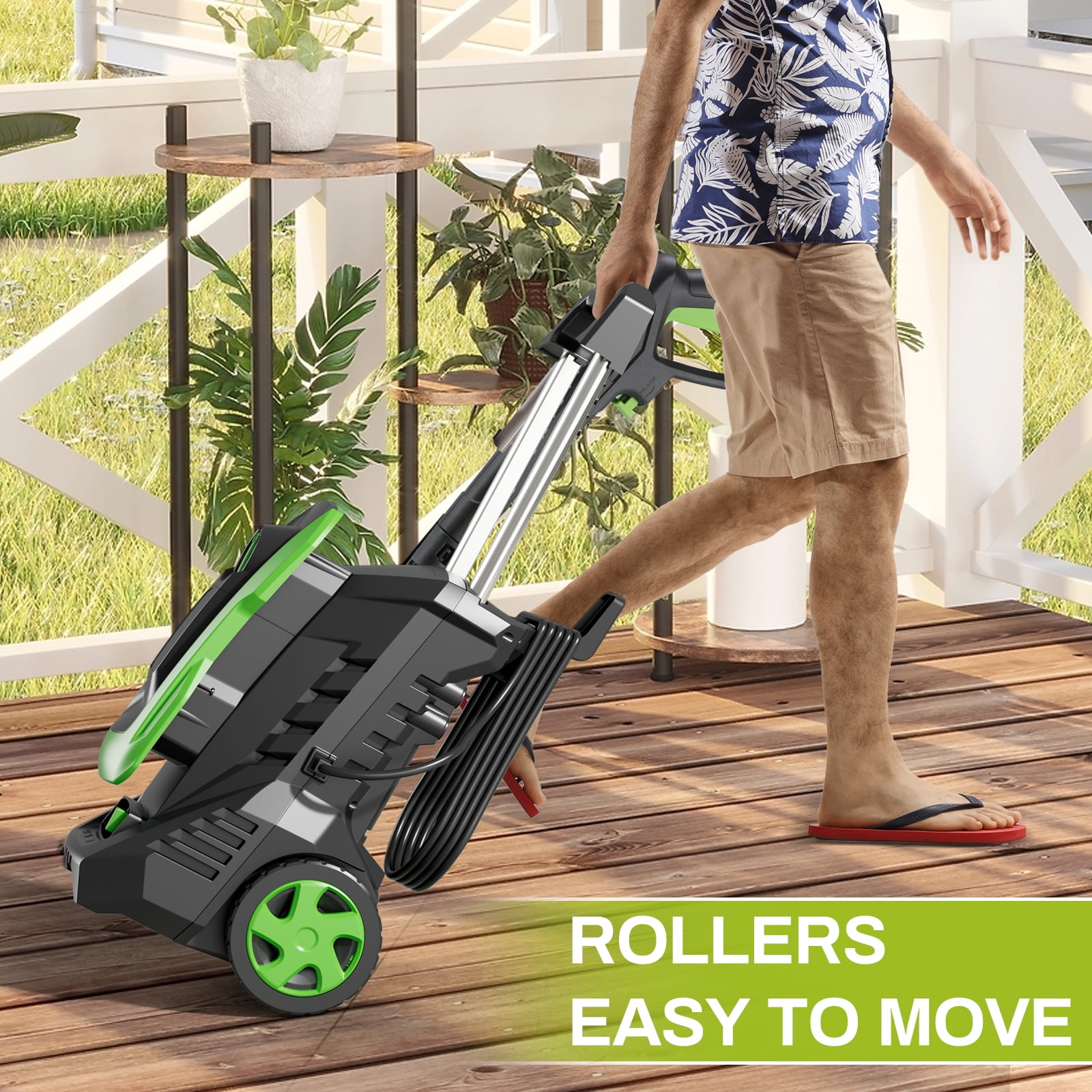 Pirecart Electric Pressure Washer 2700 PSI 1.7 GPM Power Washer with 4 Quick Connect Nozzles, Foam Cannon, Home/Driveway/Car Wash/Patio/Fence Power Washer with Surface Cleaner