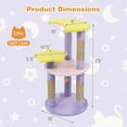 thumbnail image 2 of Costway 29" Cute Modern Cat Tree with Star & Moon Shaped Platforms, Jute Scratching Posts Purple, 2 of 9