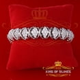 thumbnail image 5 of King Of Bling's White 925 Silver Men's/Womens Bracelet 23.0ct Cubic Zirconia Stone Size 8 Inch, 5 of 9