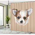 thumbnail image 5 of Ambesonne Animal Shower Curtain, Little Furry Friend, 69"Wx84"L, Pale Caramel Warm Taupe, 5 of 5