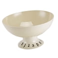 thumbnail image 2 of Decorative Pedestal Bowl Table Centerpiece Kitchen Counter Breads Plate Serving White, 2 of 9