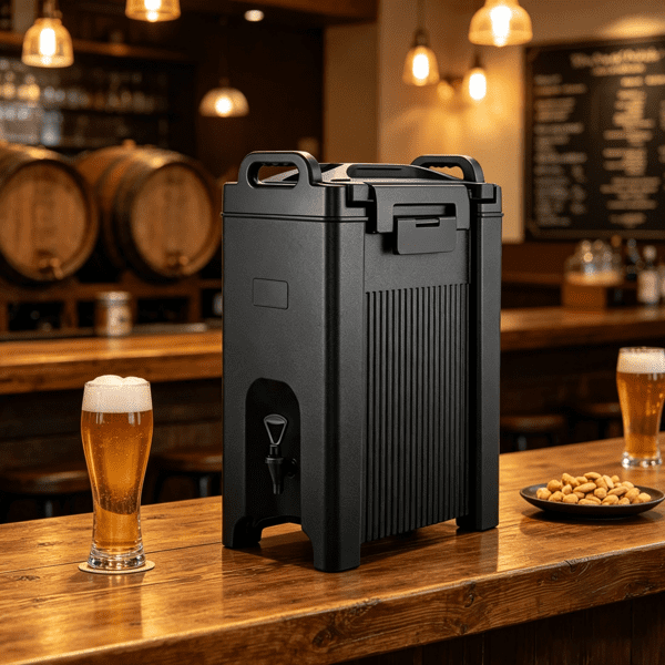 2 Pack Insulated Beverage Dispenser 5 Gal/19L, Hot & Cold Server with Spigot & Handle, Food-Grade Thermal Cooler for Tea, Coffee & Water, Black