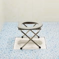 thumbnail image 4 of Portable Toilet for Seat Stainless Steel Commode Chair Foldable Heavy Duty for Elders Pregnant Woman Removable Impaired, 4 of 9