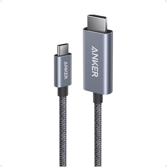 Anker HDMI Cable, 4K@60Hz Ultra-Fast Nylon-Braided USB C to HDMI Cord with Advanced Shielding