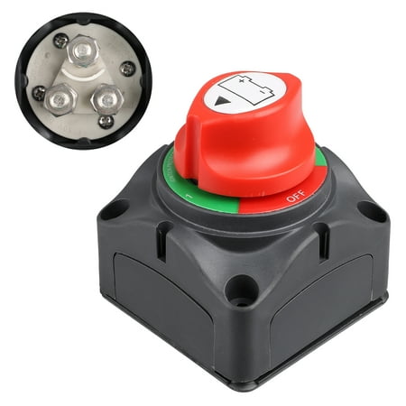 Battery Isolator Kit EEEkit DC12-48V Dual Battery Disconnect Switch Kit 1-2-both-off Isolator Selector Marine Battery Switches 200/1000 Amp Waterproof for Ship Boat Small Yacht RV Camper Truck Car ()