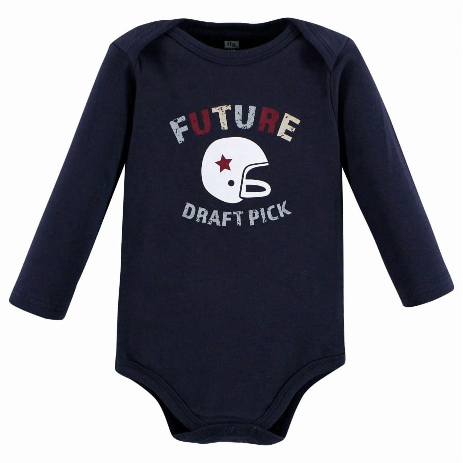 Hudson Baby Cotton Long-Sleeve Bodysuits, 5-Pack, Newborn- 24 Months