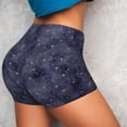 thumbnail image 4 of Fotbe Watercolor Indigo Shorts Sin Costuras – Shorts Deportivos de Cintura Alta para Mujer, Elásticos para Gimnasio, Yoga, Running o Ciclismo-Small, 4 of 8