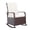 Brown, variant on Adjustable Outdoor Rocking Chair with Footrest, PE Rattan Patio Recliner for Garden, Backyard, Porch, Brown Steel Frame