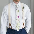 thumbnail image 3 of Vintage Tie & Slim Tie Option: Wildflower Print Necktie, Perfect for Outdoor Activities, 3 of 6