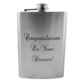 thumbnail image 1 of 8oz Congratulations on Your Divorce Flask, 1 of 1