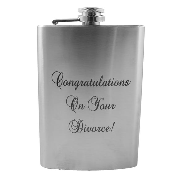 8oz Congratulations on Your Divorce Flask