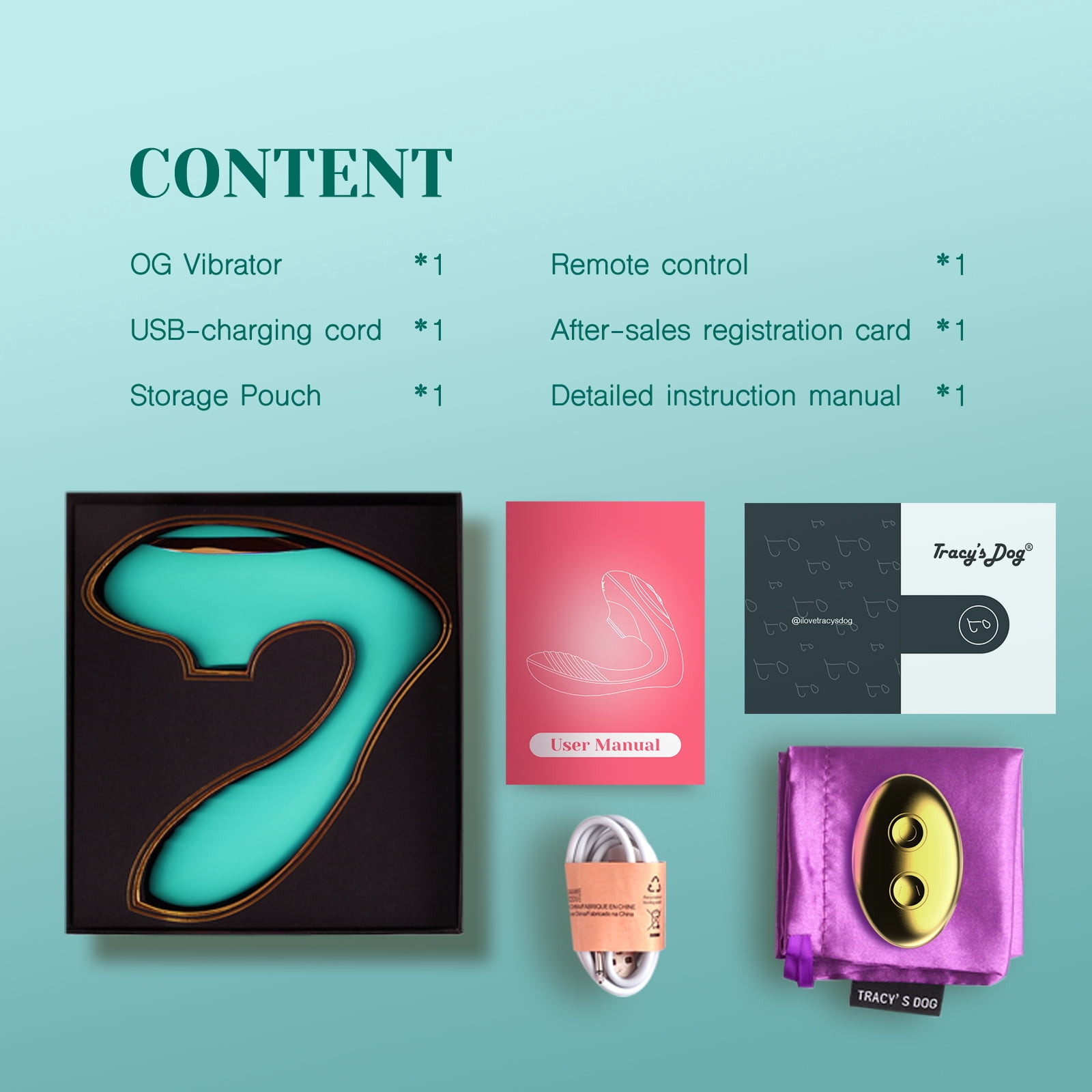 Tracy's Dog Clitoral Sucking Vibrator Massager, G Spot Stimulator with 10 Suction and Vibration Patterns, Adult Sex Toys for Women, Teal (OG Pro 2)