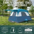 thumbnail image 7 of PORTAL 6 Person Camping Tent with Porch, Family Camping Tent with Tall Height, Water Resitant Large Tent for Camping, Backyard, Blue, 7 of 7