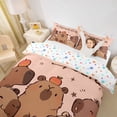thumbnail image 3 of Erosebridal Capybara Family Twin Bedding for Kids, Cartoon Stars Print Duvet Cover Set, 2-Piece, No Comforter, 3 of 5