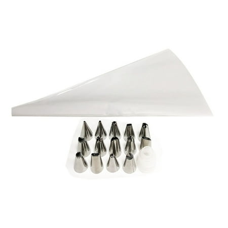 

HitUpon Silicone Pastry Bag Tips Kitchen Diy Cake Icing Piping Cream Decorate Tool Reusable Pastry Bag+Stainless Nozzle