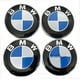 Ensemble de Remplacement d'Emblèmes 4Pcs BMW - Casquettes Centrales de Roue, Emblème de Capot et Emblème de Tronc – image 2 sur 4