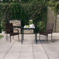 thumbnail image 1 of vidaXL 3 Piece Garden Dining Set Brown and Black, 1 of 4