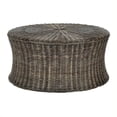 thumbnail image 1 of Safavieh Ottoman en Osier et Bois Brun Foncé, 1 of 4