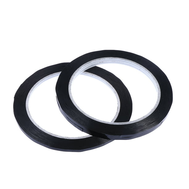 Cintas de cuadrícula para pizarra blanca (6 unidades, 3 mm de ancho), autoadhesivas, para marcar cuadrículas, para artistas (negra)