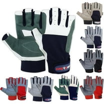 True Sailors Sailing Gloves Yachting Dinghy Rope Fishing Tool Outdoor Glove Cut Finger White / Blue XL