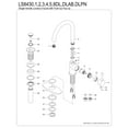 thumbnail image 3 of Kingston Brass LS8435DL Concord One-Handle Single-Hole Bathroom Faucet with Deck Plate and Push Pop-Up Drain, Oil Rubbed Bronze, 3 of 4