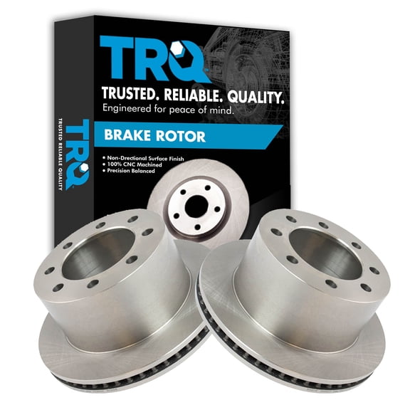 TRQ Rear Disc Brake Rotor Pair Set for Express 3500 Van / Savana 3500 Van / Sierra 3500 / Sierra 3500 Classic / Sierra 3500 HD / Silverado 3500 / Silverado 3500 Classic / Silverado 3500 HD