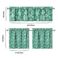 thumbnail image 6 of Cactus Succulent Short Window Curtains Set, 27.5x24 Inch Polyester Tier Valance Drapes for Kitchen, Cafe, or Farmhouse Holiday Decor, 6 of 6