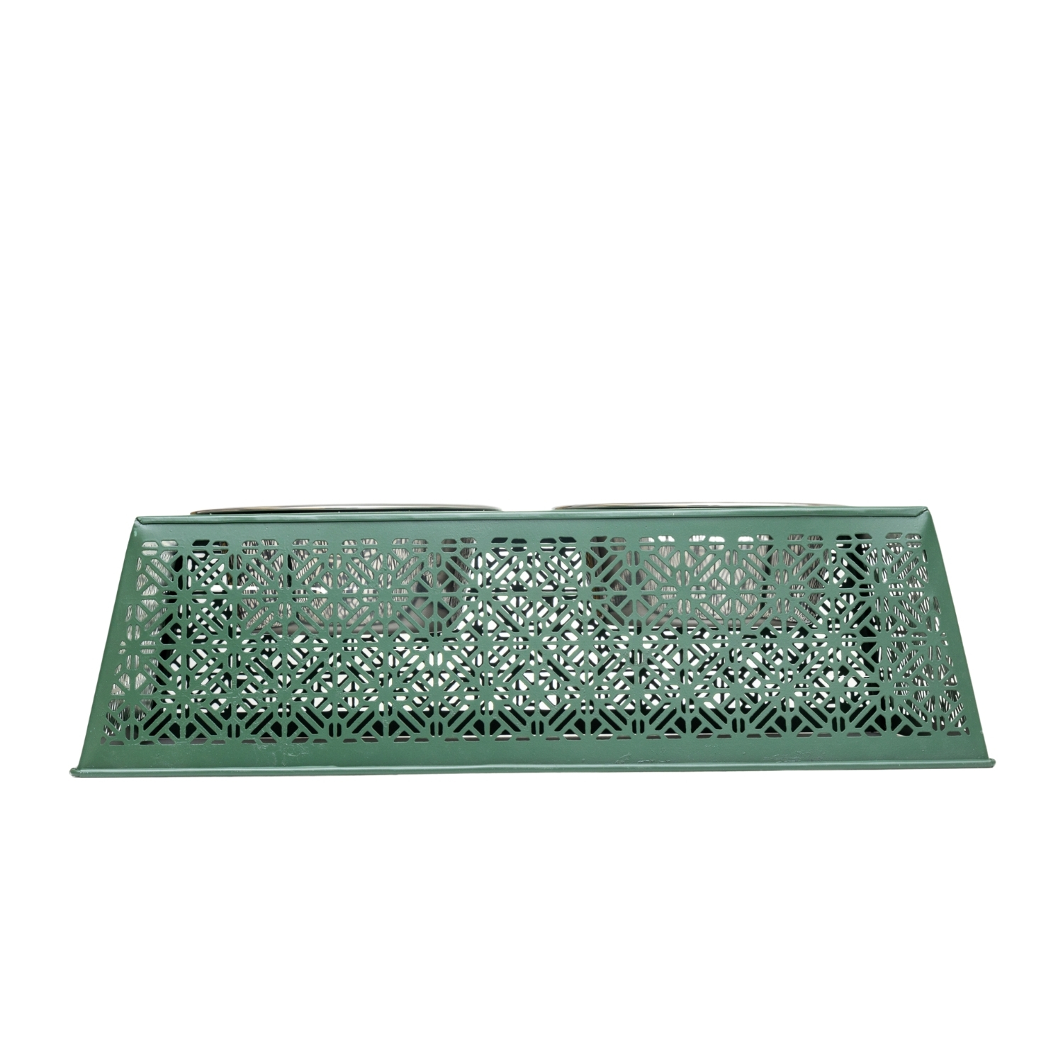Country Living Elevated Dog Feeder with 2 Stainless Steel Bowls (32oz each) – Dark Green