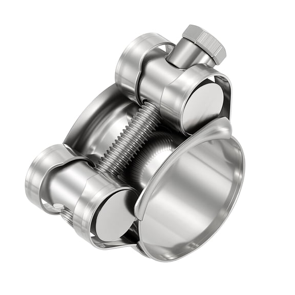 304 Stainless Steel T-Bolt Hose Clamp, Adjustable OD Range 1.4" to 1.5" (36-39mm) Heavy Duty Pipe Strap Clamp, Metal Fuel Line Clamping for Automotive, Plumbing, Industrial