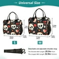 thumbnail image 2 of Ckdifva Skulls and Hearts Cooler Bag Cooler Cooling Tote Lunch Bag Lunch Box Front Pocket with Shoulder Strap, 2 of 6