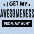 thumbnail image 2 of CafePress - I Get My Awesomeness From My Aunt Body Suit - Baby Light Bodysuit, Size Newborn - 24 Months, 2 of 4