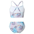 thumbnail image 2 of YEAHDOR Kids Little Toddler Girls Cartoon Print 2Pcs Swimsuit Swimming Tops with Bikini Triangle Set, 2 of 7