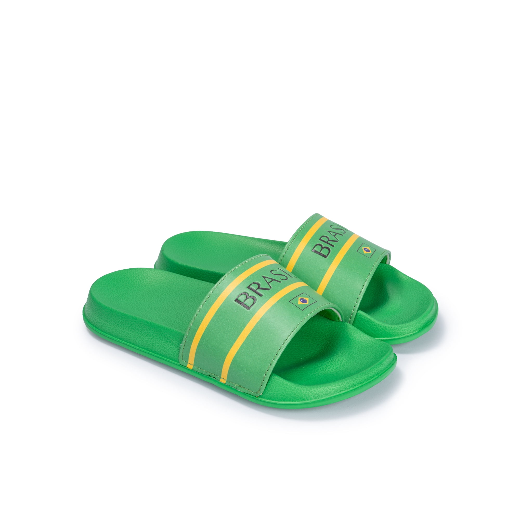 Kids Soccer Fan Slide Sandals – USA, Mexico, Argentina, Brazil, & Spain