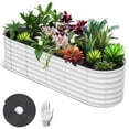 thumbnail image 1 of BeesClover Jardinière Surélevée, Ensemble de Grandes Boîtes de Plantation d'Extérieur 8x2x1 Pi avec Acier Galvanisé, Conception à Base Ouverte, Jardinière Surélevée pour Plantes d'Extérieur, Jardinière Surélevée Durable pour le Jardinage, 1 of 8