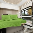 thumbnail image 6 of Clara Clark, RV/Short Size, Bed Sheets Set, Luxury Bedding Sheets Set, 4-Piece Bed Set, Deep Pockets Fitted Sheet 100% Soft Microfiber, Hypoallergenic Cool & Breathable, Garden Green, 6 of 6